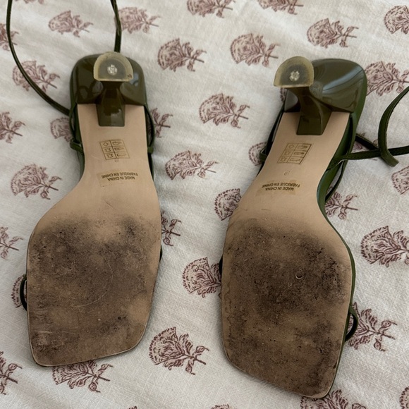 Jeffrey Campbell Dark Green Strappy Heels - Picture 2 of 3